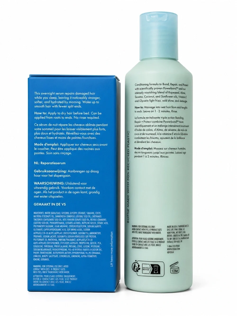 FEKKAI Super Strength+ Hair Repair Bundle PM Repair Serum + Conditioner NEW
